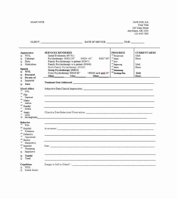 Soap Note Template Pdf Best Of 40 Fantastic soap Note Examples &amp; Templates Template Lab