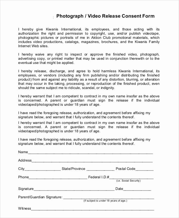 Social Media Release form Template Luxury Generic Release forms