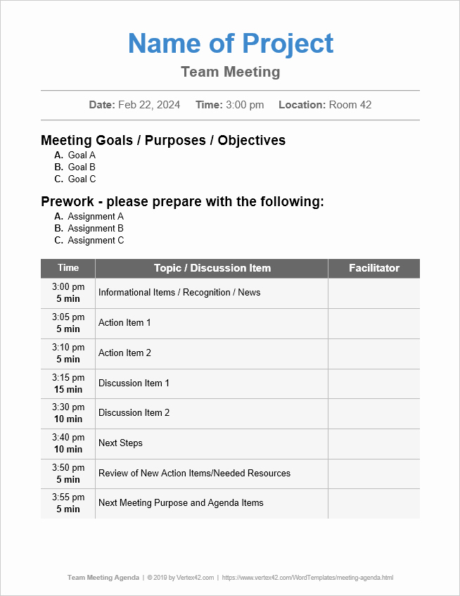 Staff Meetings Agenda Template Awesome 10 Free Meeting Agenda Templates