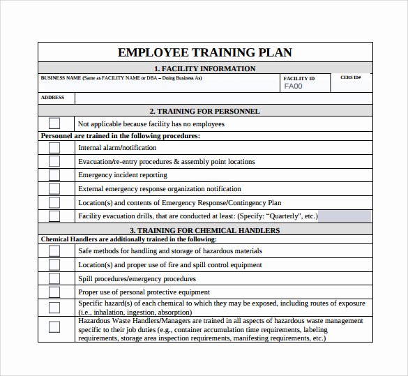 Staff Training Plan Template Elegant 20 Sample Training Plan Templates In Google Docs