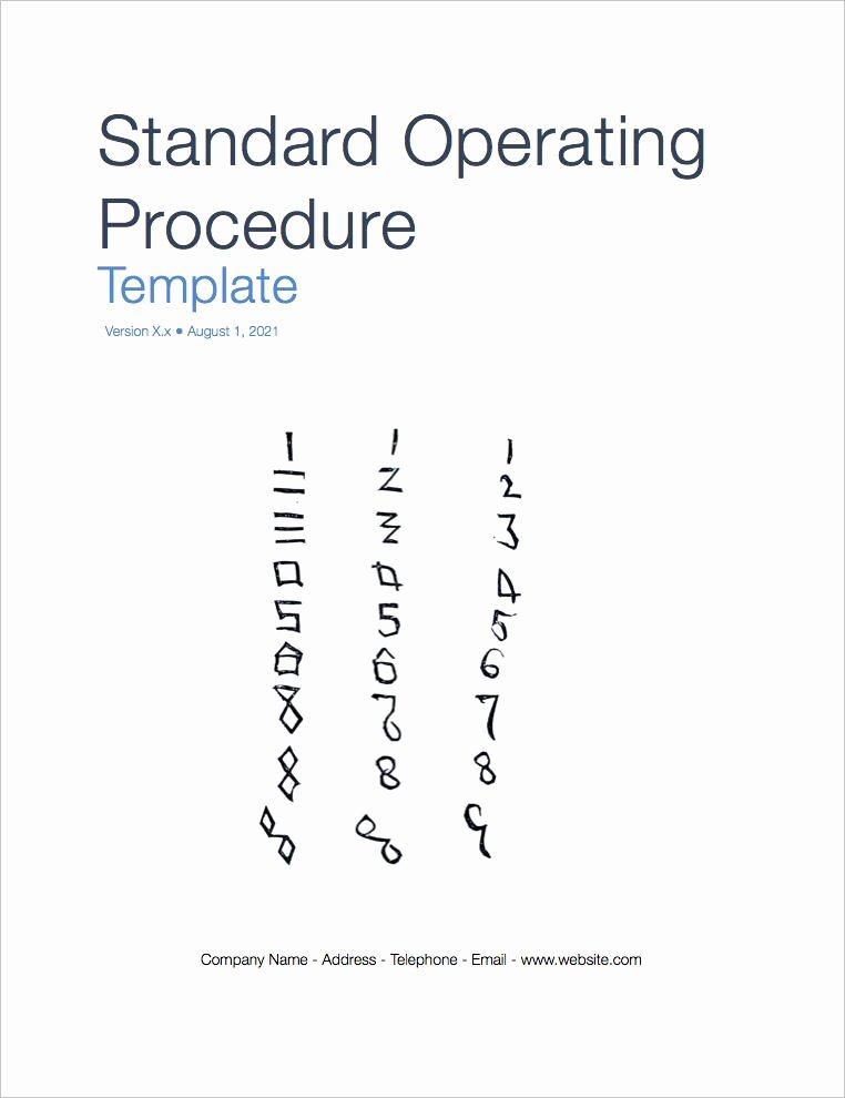 Standard Operating Procedure Template Free Unique Standard Operating Procedure sop Templates Apple Iwork