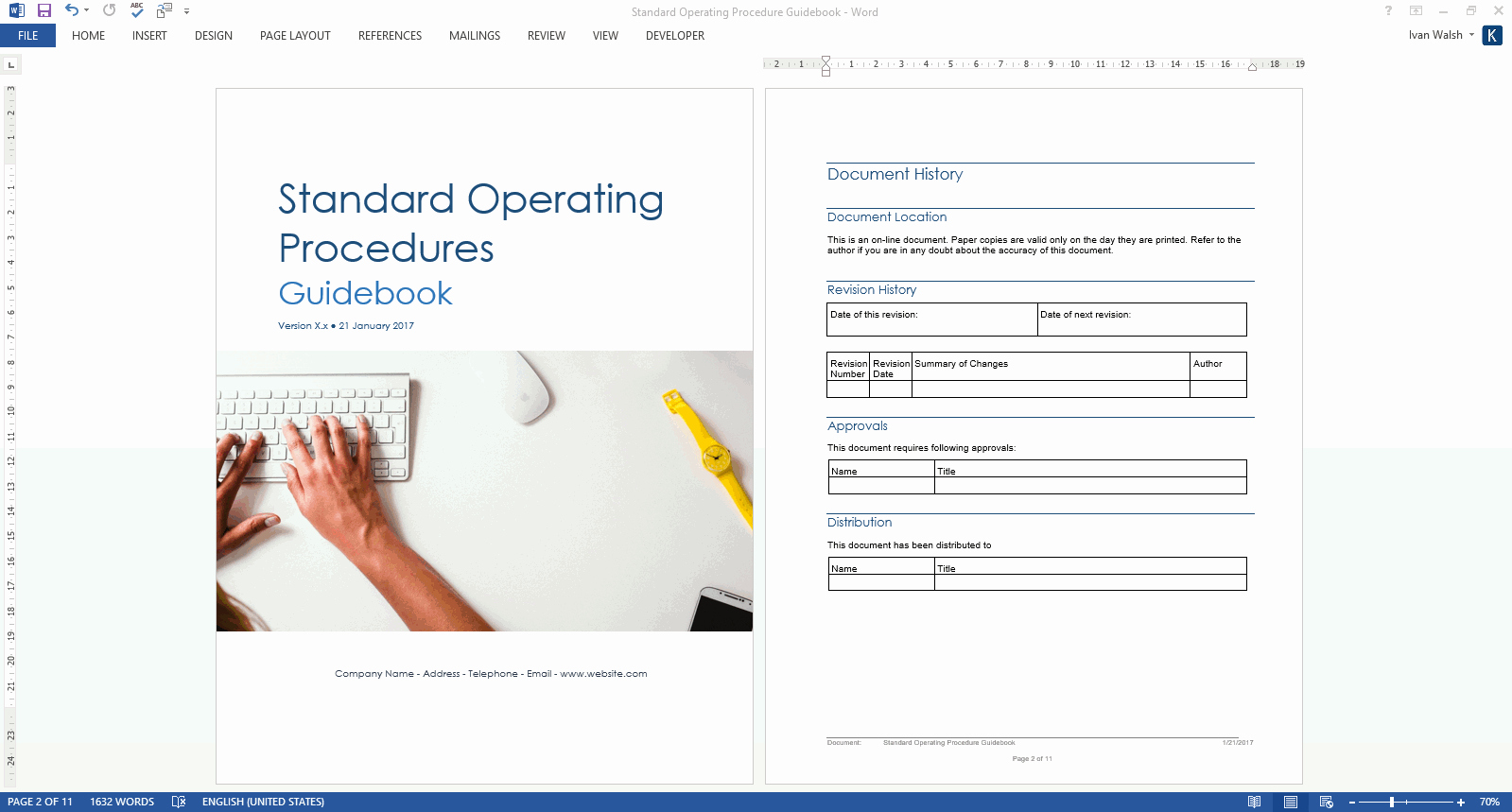 Standard Operating Procedures Template Word Luxury Procedure Template – Ms Word Standard Operating Procedure