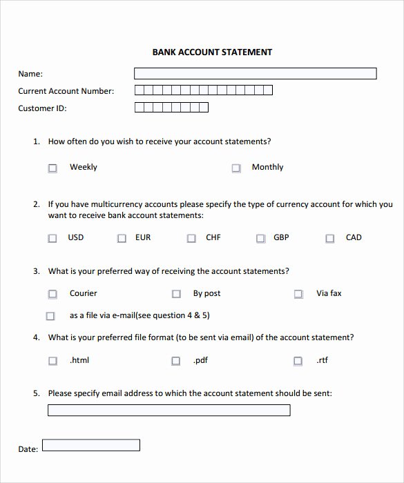 Statement Of Account Template Unique Sample Statement Of Account 10 Documents In Pdf