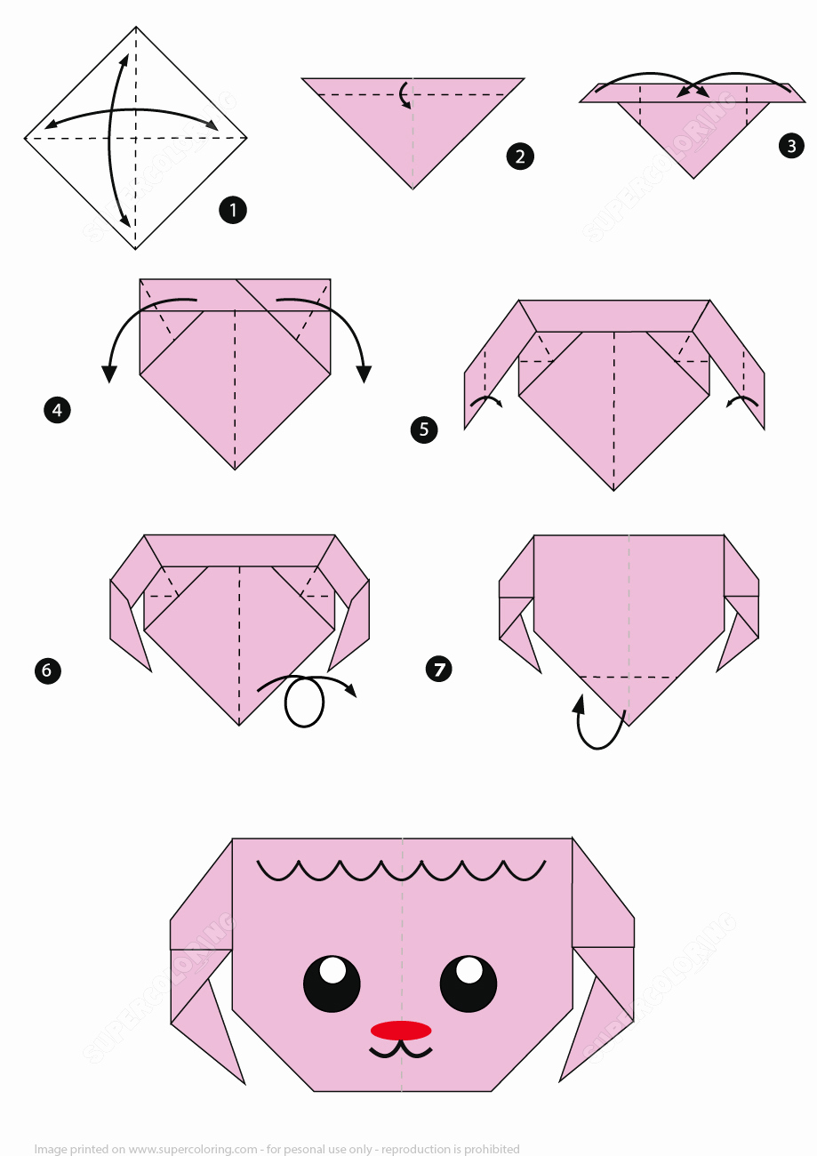 Step by Step Instruction Template Beautiful How to Make An origami Sheep Face Instructions
