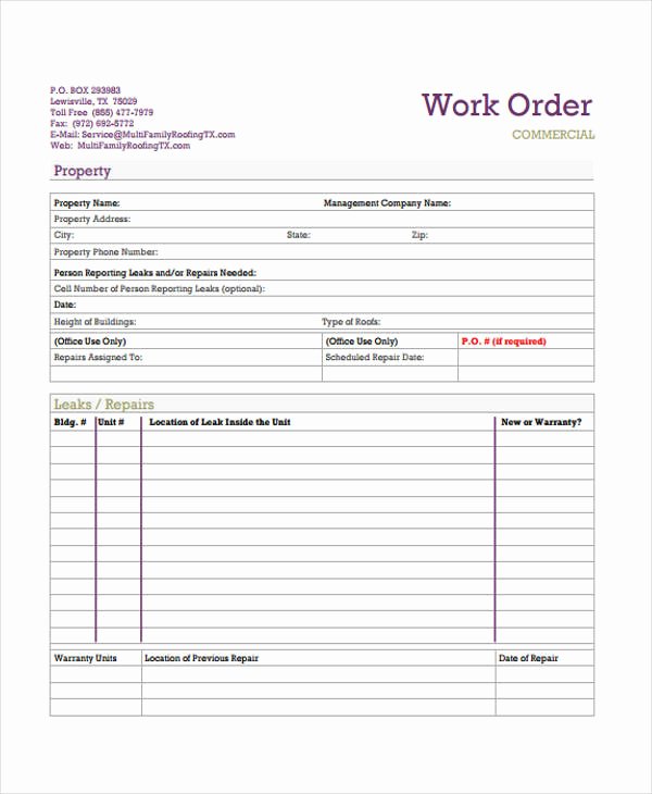 Stop Work order Template Luxury Work order Templates 9 Free Pdf format Download