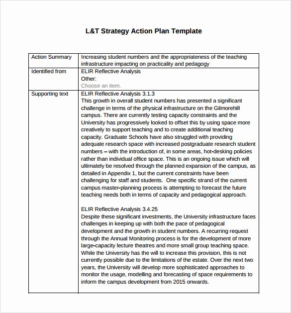 Strategic Action Plan Template Lovely Sample Strategic Action Plan 10 Documents In Pdf Word
