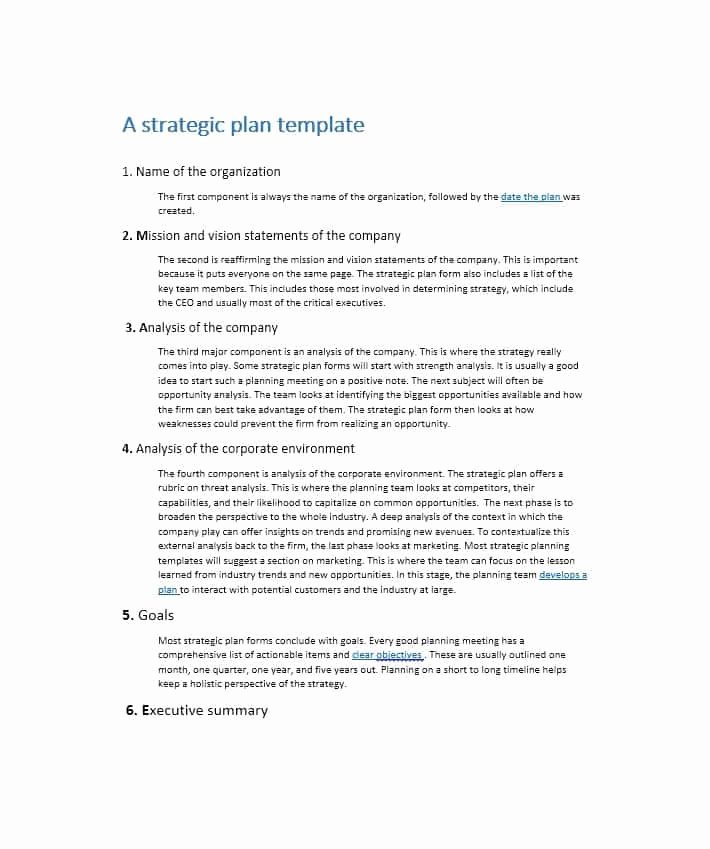 Strategic Plan Templates Free Elegant 32 Great Strategic Plan Templates to Grow Your Business
