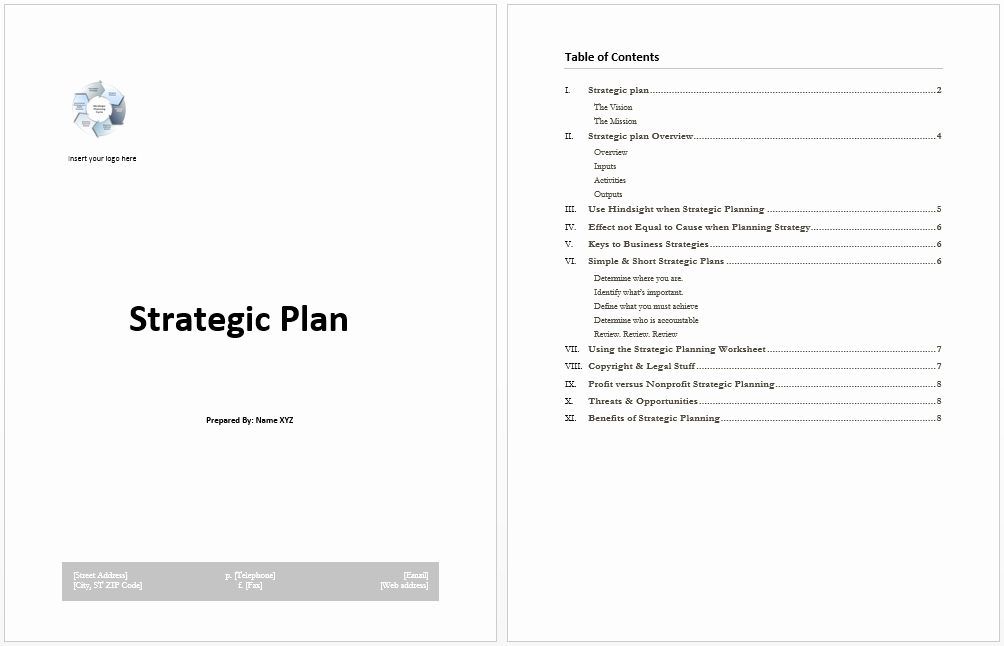Strategic Planning Templates Free Elegant Strategy Plan Template Microsoft Word Templates