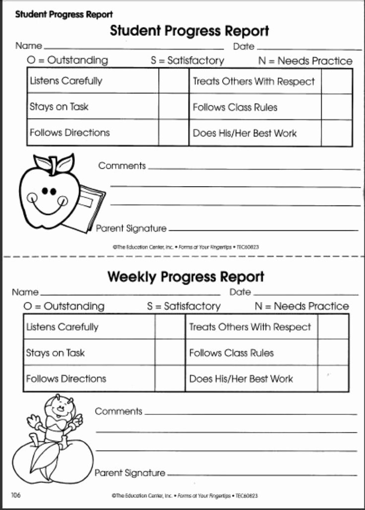 Student Progress Report Template Beautiful Student Progress Reports Keep Parents Informed Of their