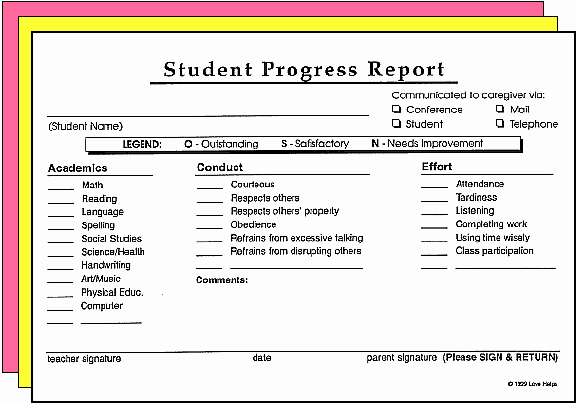 Student Progress Report Template Best Of 7 Student Progress Report Template
