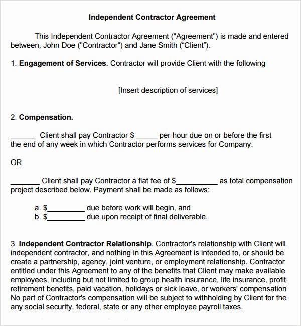 Subcontractor Agreement Template Free Best Of Subcontractor Agreement Template