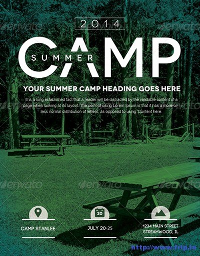 Summer Camp Flyer Template Awesome 40 Best Kids Summer Camp Flyer Print Templates 2016