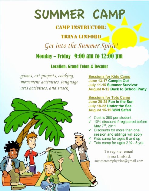 Summer Camp Flyer Template Beautiful Summer Camp Summer Camp Flyer