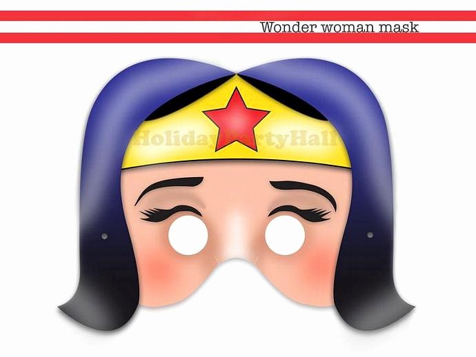 Superhero Mask Template Pdf Luxury Unique Wonder Woman Printable by Holidaypartystar On Zibbet