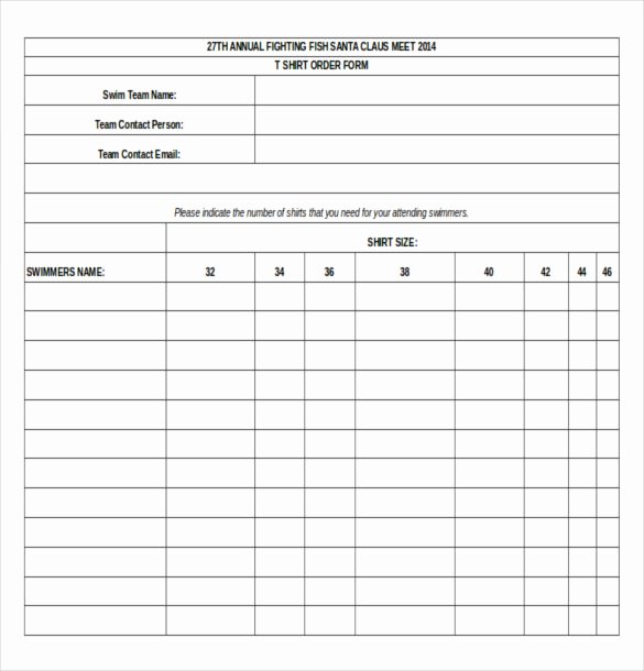 T Shirt order form Template Best Of 21 order form Templates – Free Sample Example format