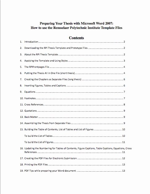 Table Of Contents Template Best Of 20 Table Of Contents Templates and Examples Free