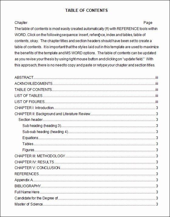 Table Of Contents Template Elegant Free 8 Free Table Of Content Templates Doc