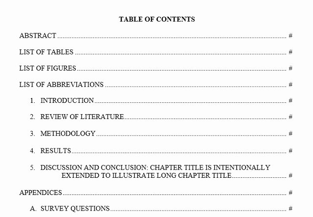 Table Of Contents Template Fresh 10 Best Table Of Contents Templates for Microsoft Word