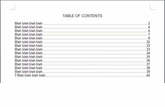 Table Of Contents Template New 4 Table Contents Templates Excel Xlts