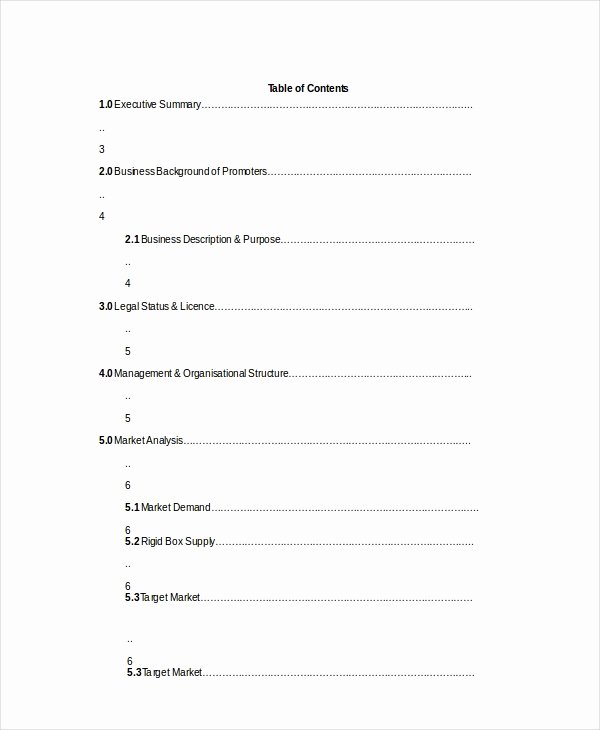 Table Of Contents Template New Table Contents Template 10 Free Word Pdf Psd