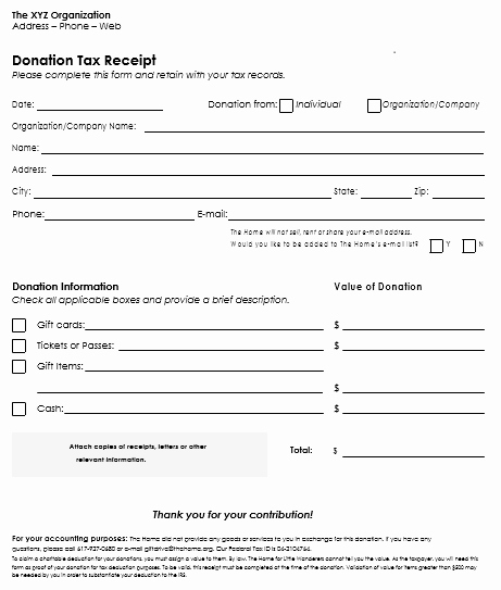 Tax Deductible Donation Receipt Template Best Of Donation Receipt Template 12 Free Samples In Word and Excel