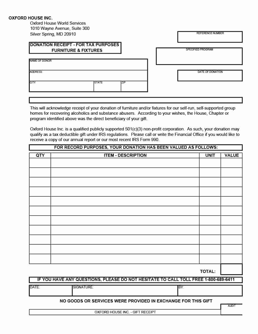 Tax Donation Receipt Template Lovely 40 Donation Receipt Templates &amp; Letters [goodwill Non Profit]