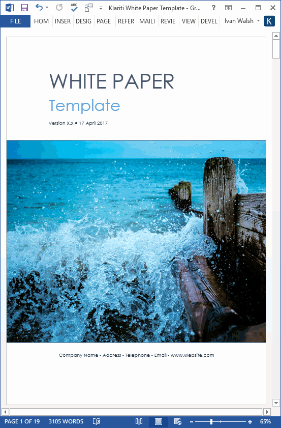 Technical White Paper Template Luxury White Paper Templates 15 Ms Designs for Sales Marketing