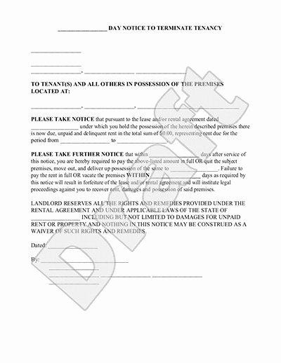 Template for Eviction Notice Fresh Eviction Notice Template
