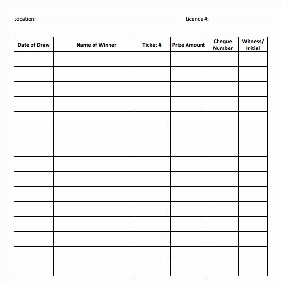 Template for Raffle Tickets Best Of Free 5 Sample Raffle Sheets In Google Docs