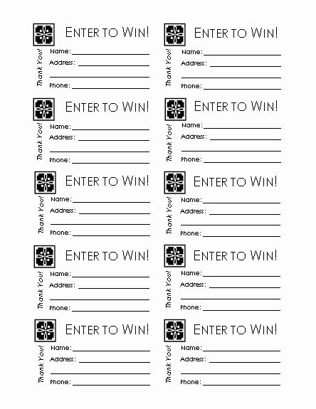 Template for Raffle Tickets New Raffle Tickets 10 Per Page Templates Fice