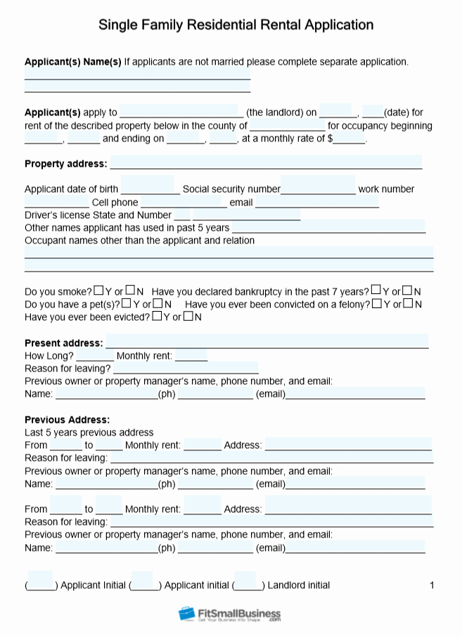 Tenant Maintenance Request form Template Best Of Rental Application form [ Free Templates]