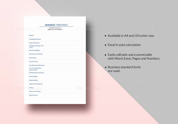 Term Sheet Template Word Elegant 22 Balance Sheet Examples Download In Word Pdf