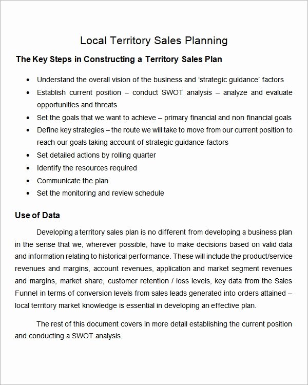 Territory Sales Plan Template Luxury Free 22 Sales Plan Templates In Pdf Rtf Ppt