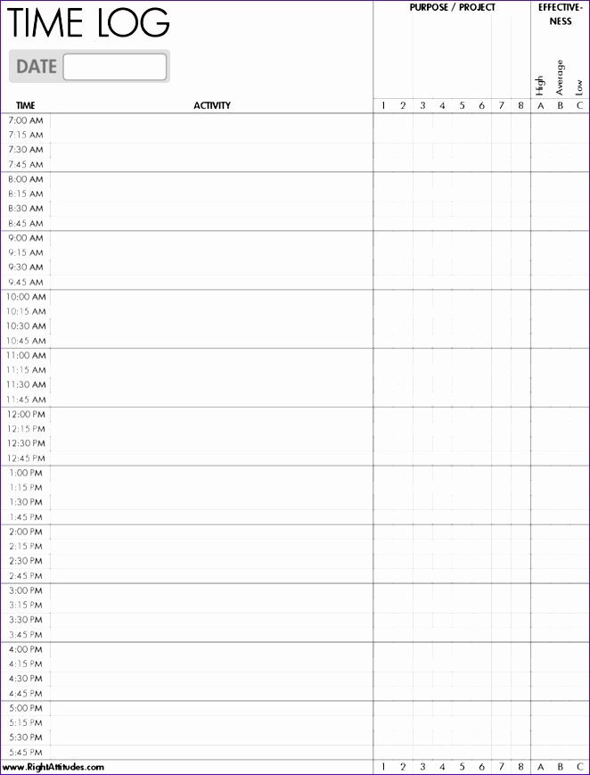 Time Log Template Excel Lovely 6 Excel Templates Time Tracking Exceltemplates