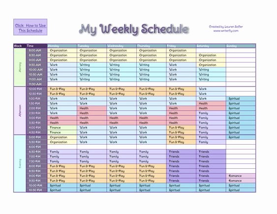 Time Management Schedule Template Inspirational Time Management Template Weekly Schedule Going to Give