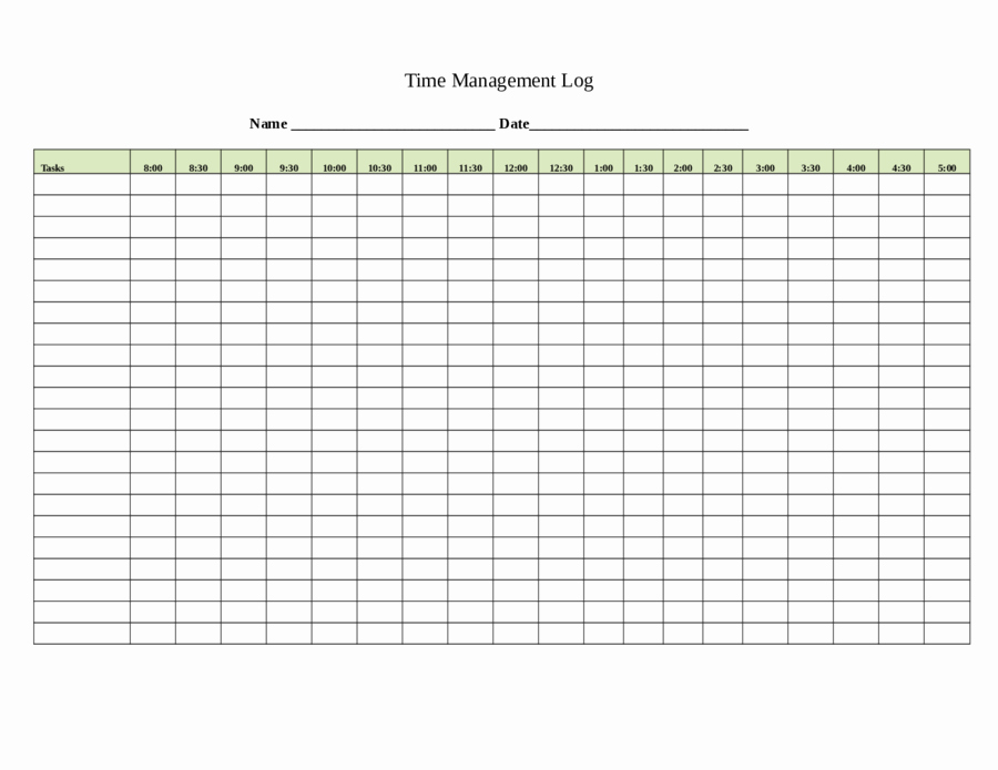 Time Management Schedule Template Luxury 2019 Time Management Fillable Printable Pdf &amp; forms