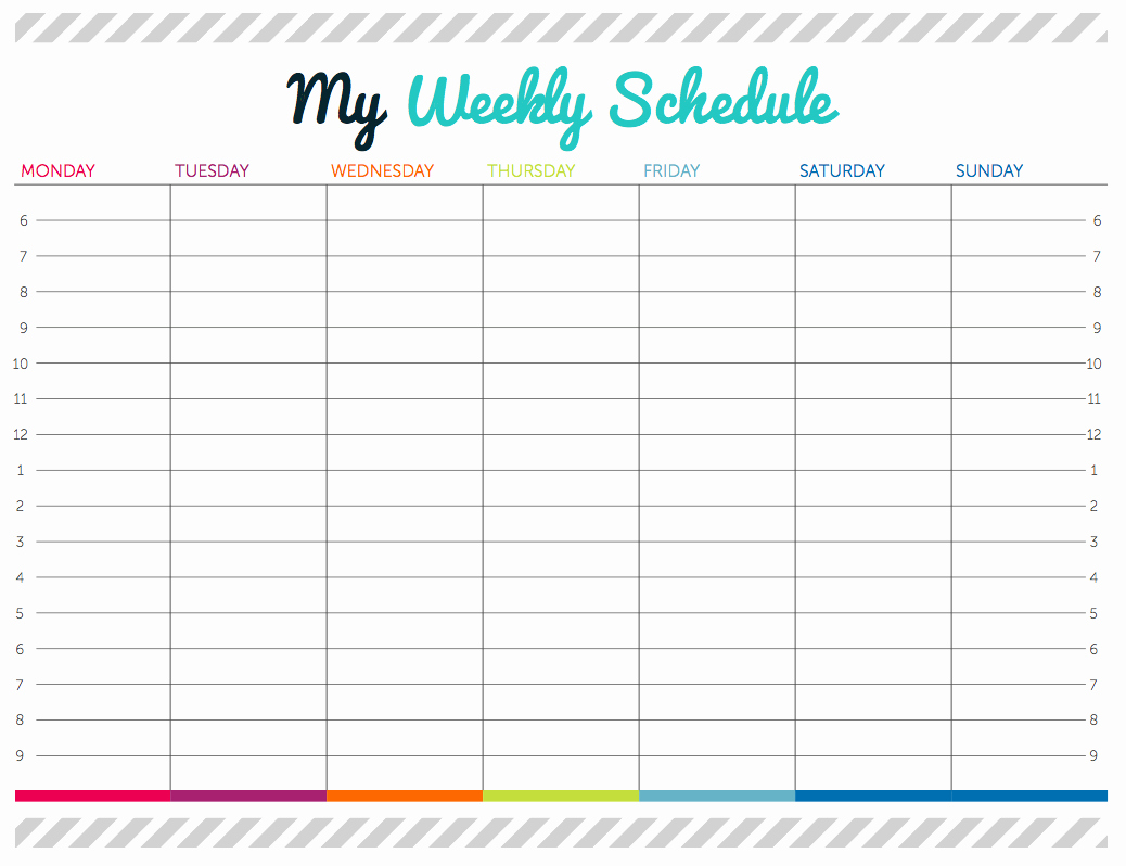 Time Management Schedule Template New Time Management