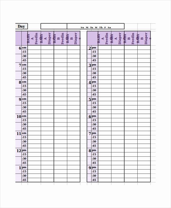 Time Management Schedule Template Unique Time Schedule Template 8 Free Word Excel Pdf