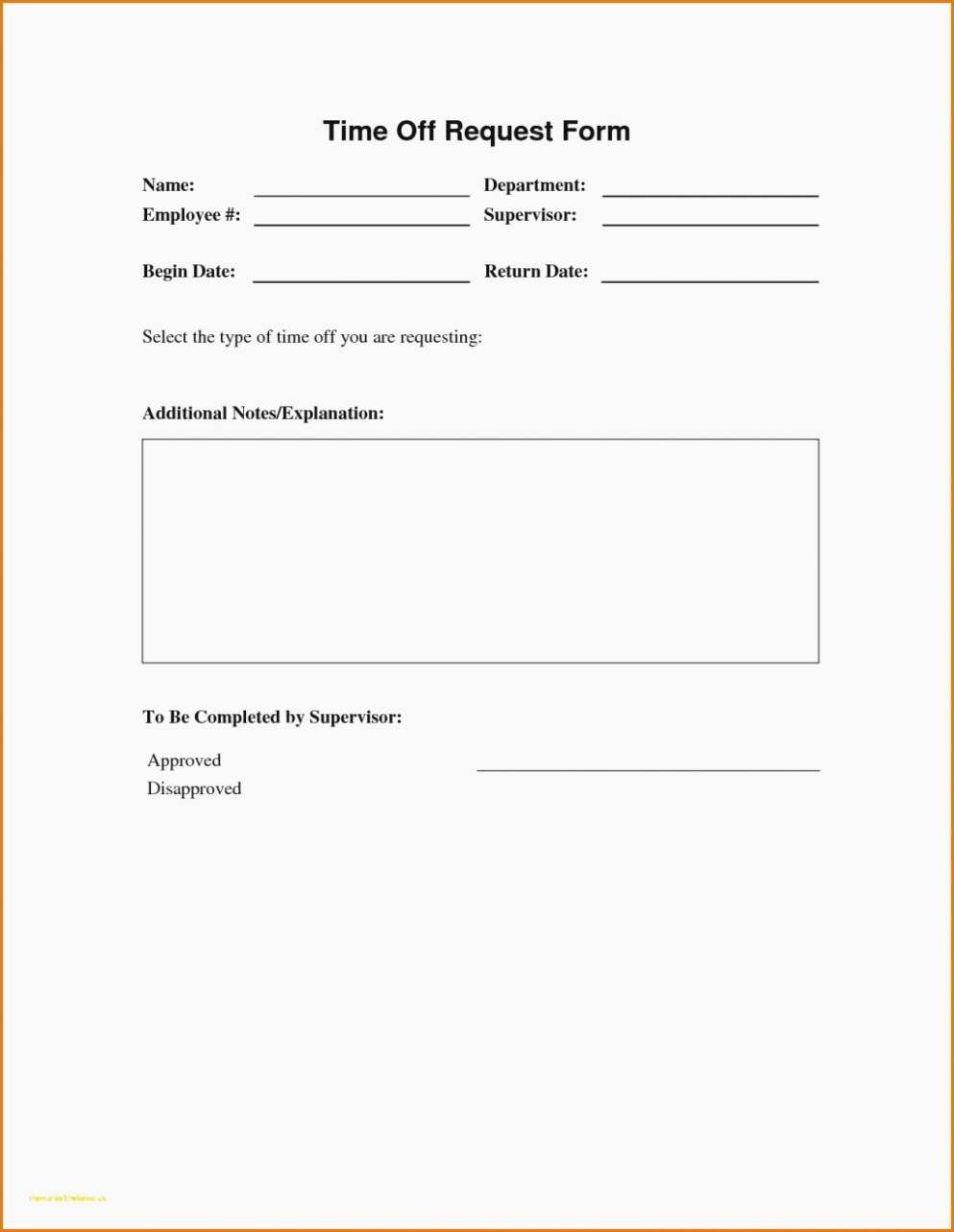 Time Off Request form Templates Beautiful Five Advice that You Must
