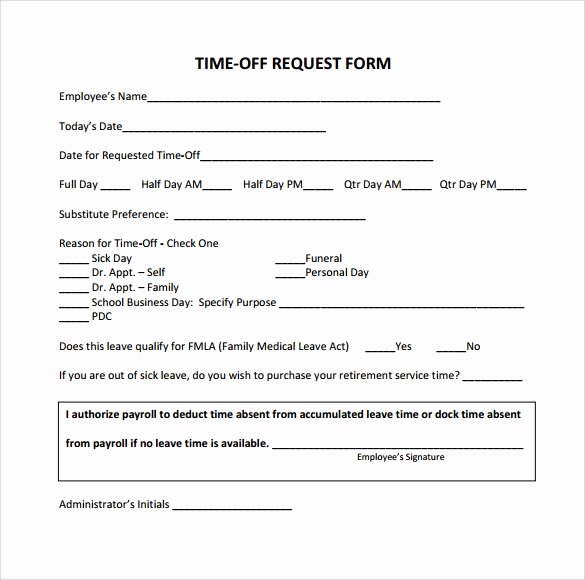Time Off Request form Templates Best Of Sample Time F Request form 23 Download Free Documents