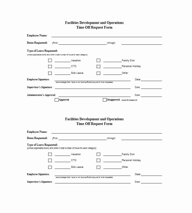 Time Off Request Template Luxury 40 Effective Time F Request forms &amp; Templates