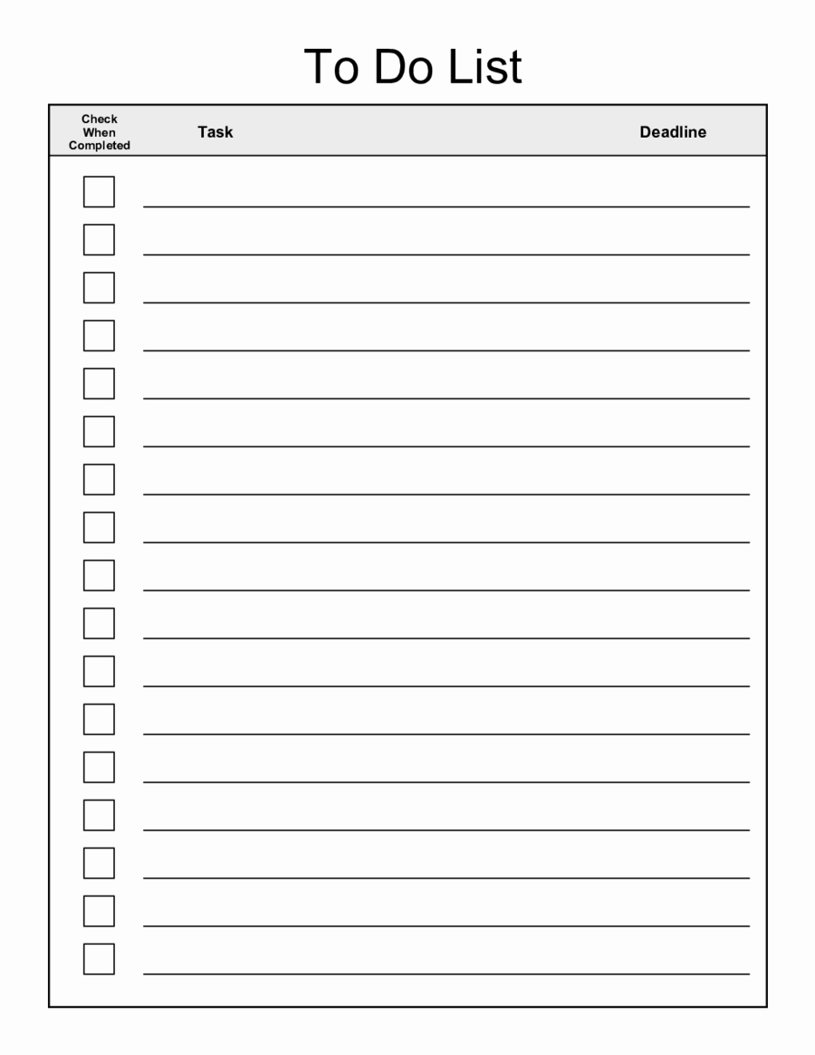 To Do List Template Pdf New 2019 to Do List Template Fillable Printable Pdf &amp; forms