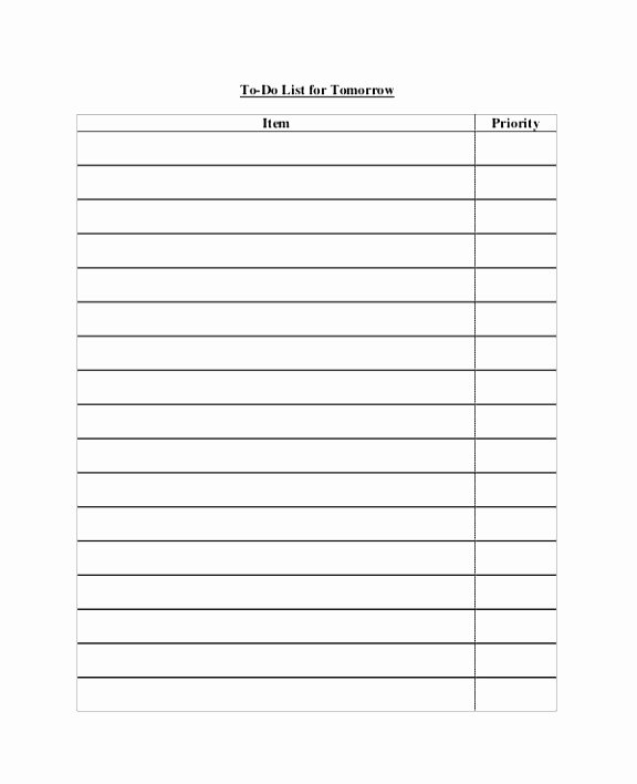 To Do List Template Pdf New 7 Daily to Do List Template for Word Tioru