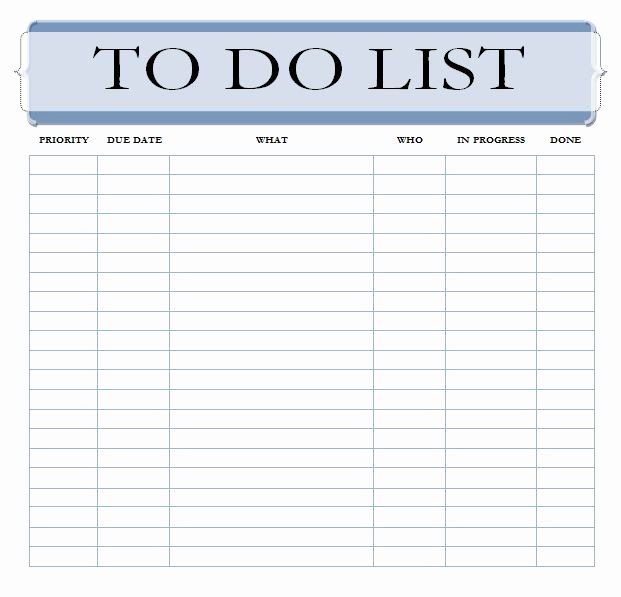 To Do List Template Word Awesome Editable to Do List Template