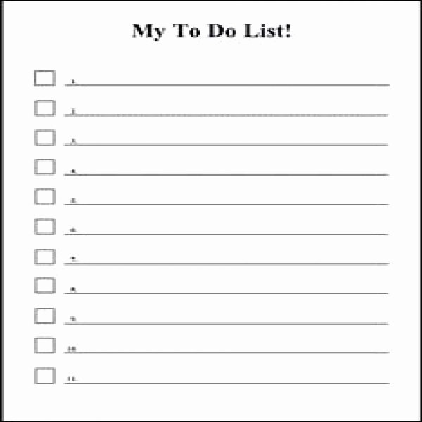 To Do List Templates Word Awesome to Do List Template for Word