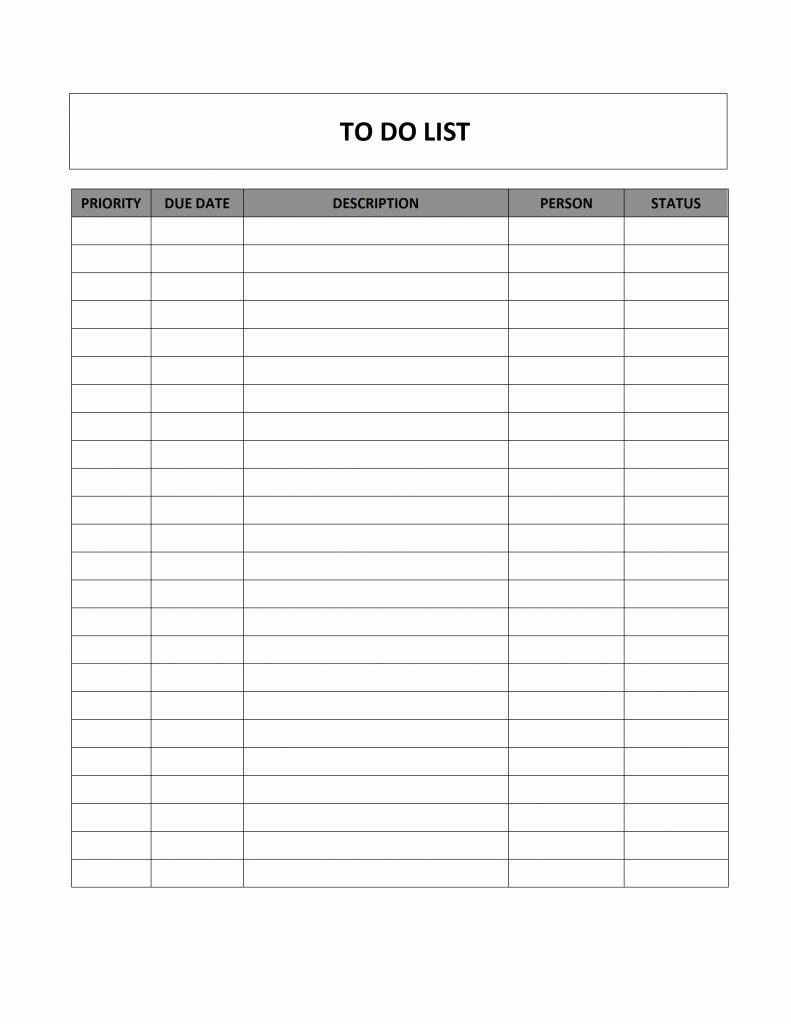 To Do List Templates Word Best Of to Do List Template