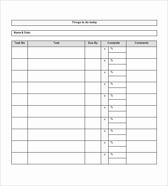 Todo List Template Word Awesome to Do List Template 15 Free Word Excel Pdf format