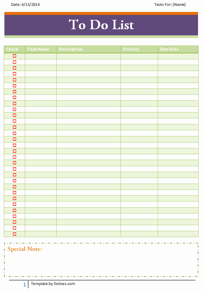 Todo List Template Word Awesome to Do List Templates Dotxes