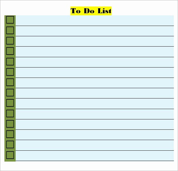 Todo List Template Word Lovely Free 16 Sample to Do List Templates In Word Excel
