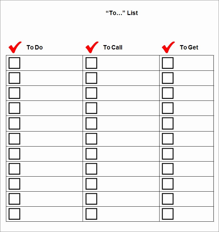 Todo List Template Word New to Do List Template Free Templates